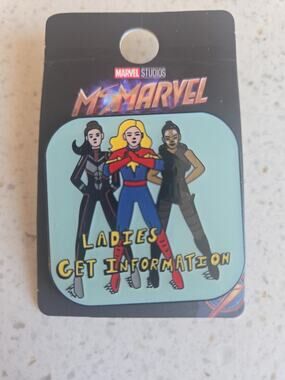 Ms. Marvel Studios Comics Enamel Ladies Get Information Hat or Lapel Pin New MOC
